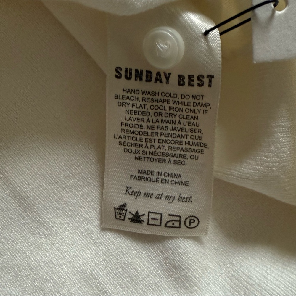 Aritzia Cece Cream Button-Up Collared Dress 2XS - Picture 3 of 7